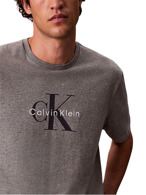 T-shirt con logo centrale Calvin Klein Jeans | LV04RB862GP7E